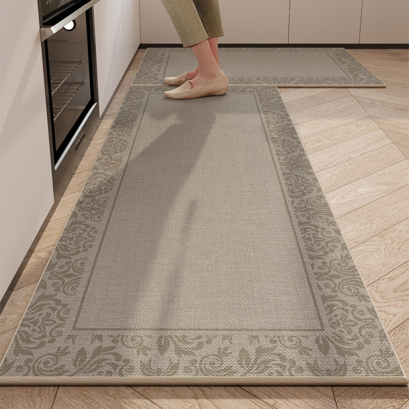 厨房专用地垫家用防滑防油可擦免洗脚垫新款高级感7字型耐脏地毯,居家布艺,厨房地垫,淘宝优惠券,粉丝福利购,淘宝优惠卷