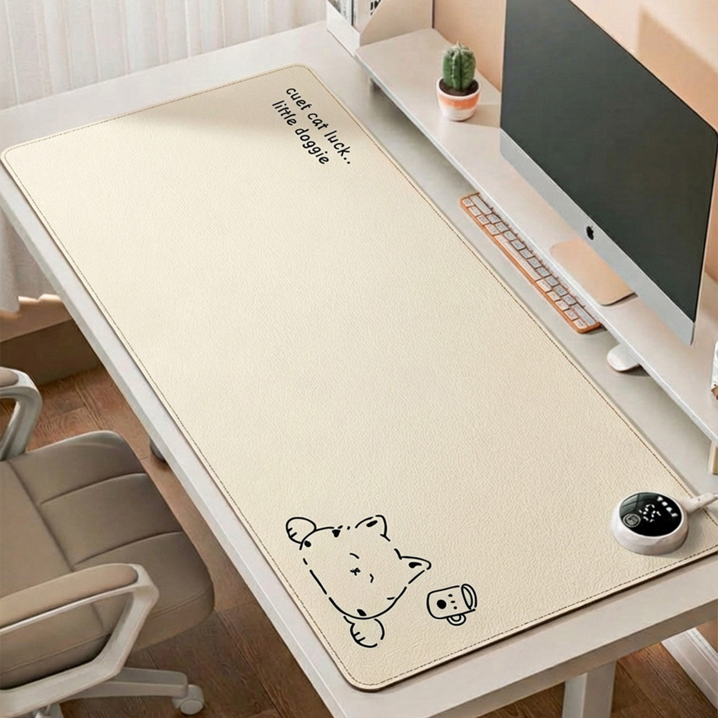 加热鼠标垫暖桌垫办公室工位冬天暖手垫3c认证电脑桌面电热发热垫