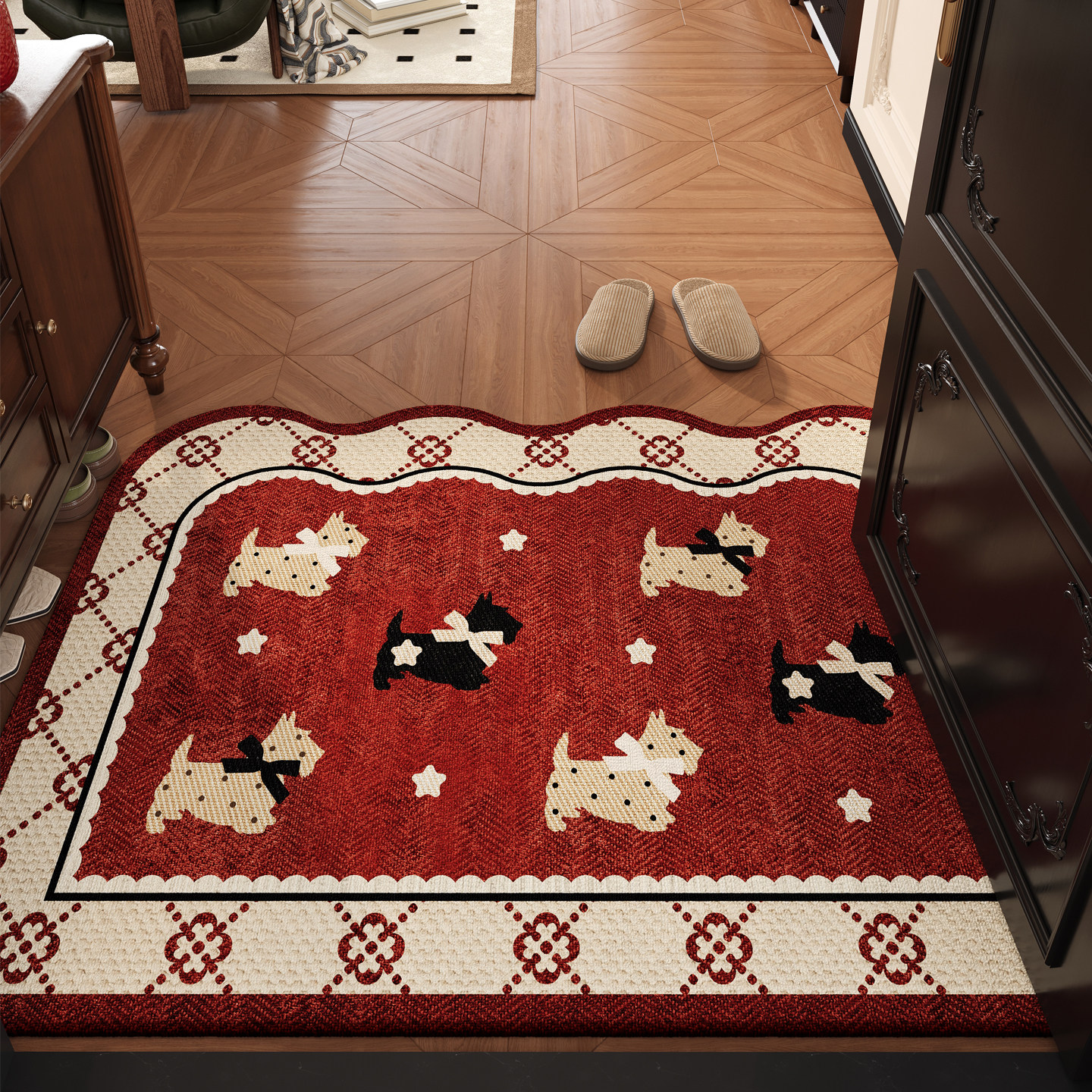 入户门地垫新年红色进门脚踏垫耐脏免洗喜庆地毯马年新款入户门垫,居家布艺,入户地垫,淘宝优惠券,粉丝福利购,淘宝优惠卷