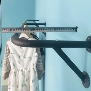 服装店展示架上墙侧挂组合架女装店壁挂横杆挂衣架童装u型挂衣杆