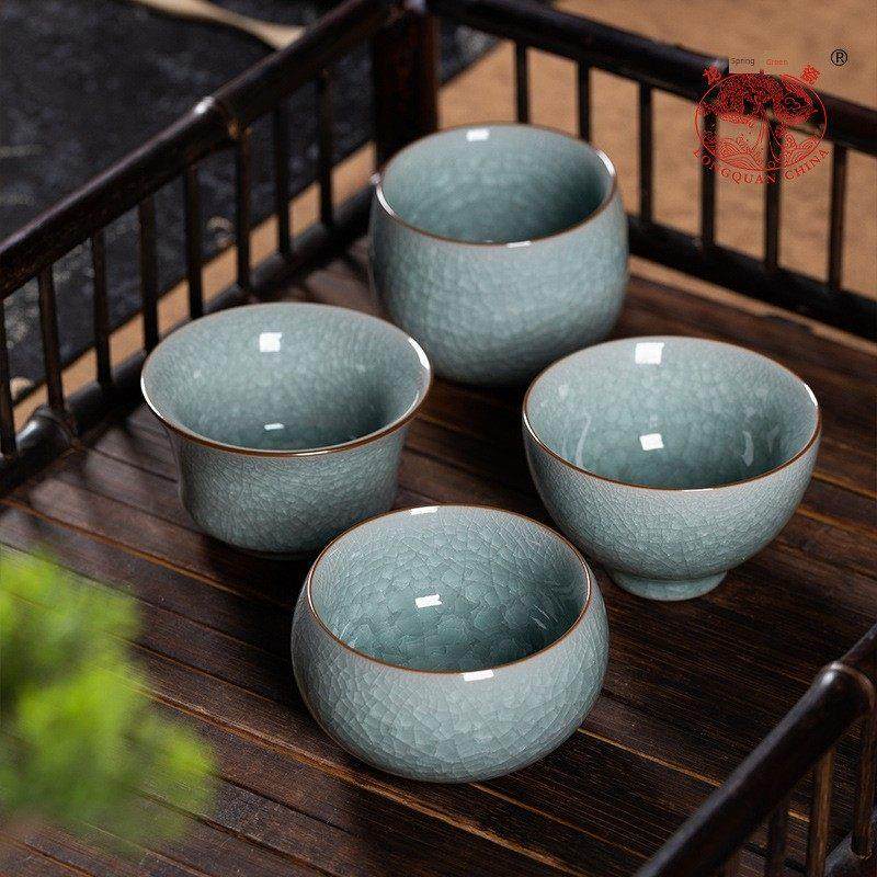 龙泉青瓷功夫茶杯手工冰裂大茶杯陶瓷大师杯单杯高档茶杯,餐饮具,茶杯,淘宝优惠券,粉丝福利购,淘宝优惠卷