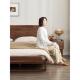 柳田斯堪 纳维亚实木床现代简约北美黑胡桃双人床1.5 1.8米