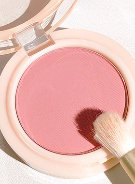 低饱和乌木玫瑰~hisyi单色腮红蜜桃粉珠光带闪哑光低饱和提亮腮紫