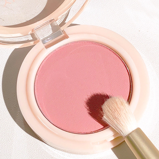 低饱和乌木玫瑰~hisyi单色腮红蜜桃粉珠光带闪哑光低饱和提亮腮紫