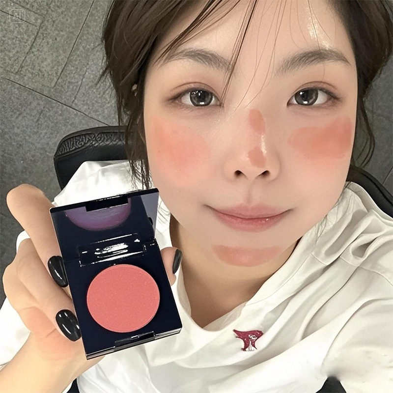 单色持久显色腮红盘泥丝滑牛奶粉防水胭脂修容盘纯欲风裸妆腮红膏