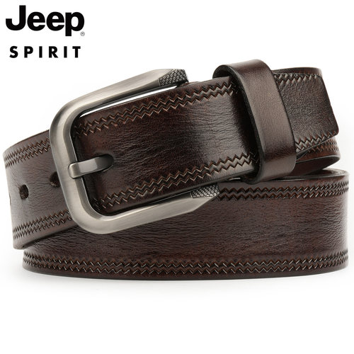 青年休闲纯牛皮针扣裤腰带