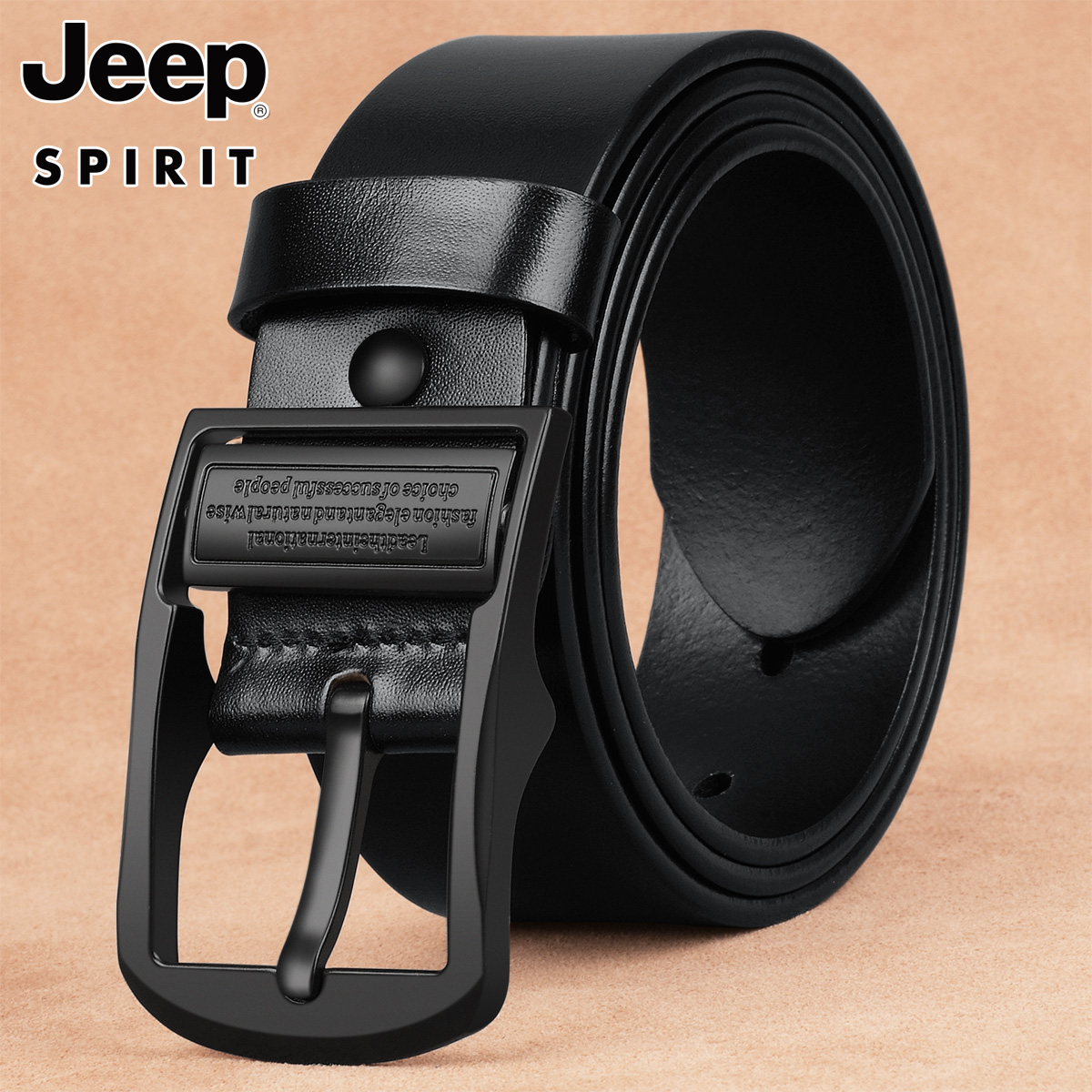 JEEP正品头层牛皮腰带 美国品牌