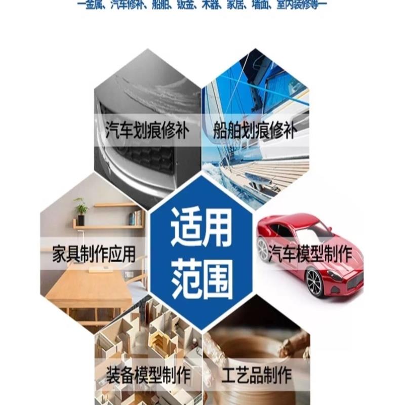 汽车原子灰腻子快干小补土车用钣金腻子膏修补车漆划痕刮灰修复泥