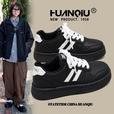 环球黑色ins学生百搭通勤板鞋