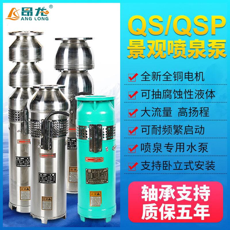 QS水浸式无污染喷泉泵小区花园景观水泵市政园林专用潜水泵