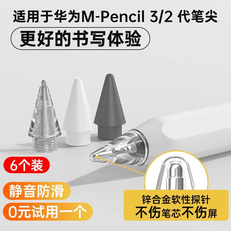 适用华为笔尖mpencil二代手写笔2/3matepad11平板电容耐磨类纸膜