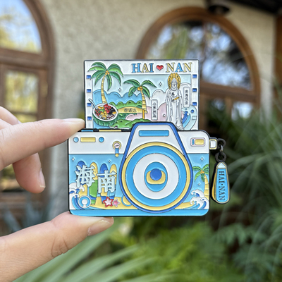 海南可抽拉拍立得相机金属冰箱贴 海口三亚伴手礼文创纪念品礼物