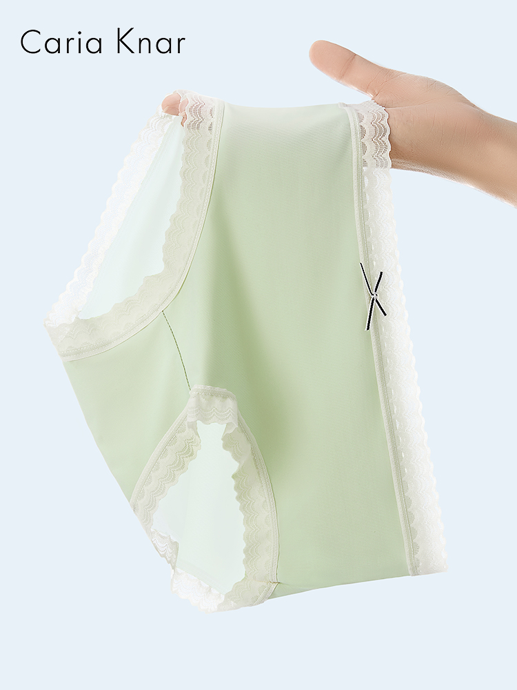 CariaKnar内裤女士大码胖mm夏季薄款面膜裤中腰无痕冰丝三角短裤