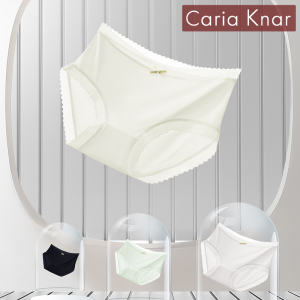 CariaKnar冰丝内裤女士无痕纯棉全棉裆中腰少女薄三角短裤/5条装
