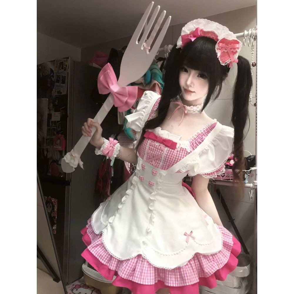 【甜心女仆】甜美可爱萝莉风女仆装新款日系小围裙lolita连衣裙女