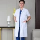 Белый халат, короткий рукав