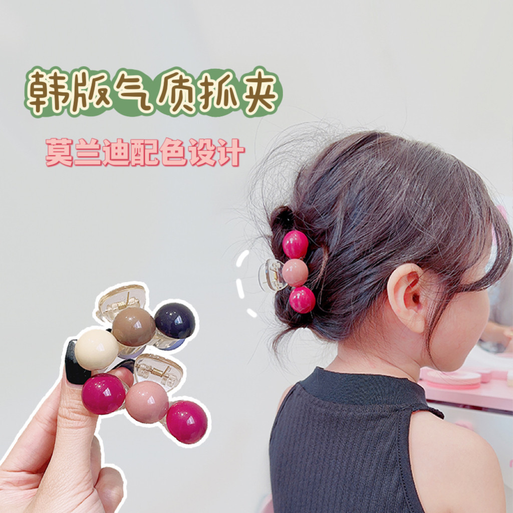 黄小妞儿童抓夹 韩版简约气质后脑勺发夹女童鲨鱼夹宝宝发卡发饰