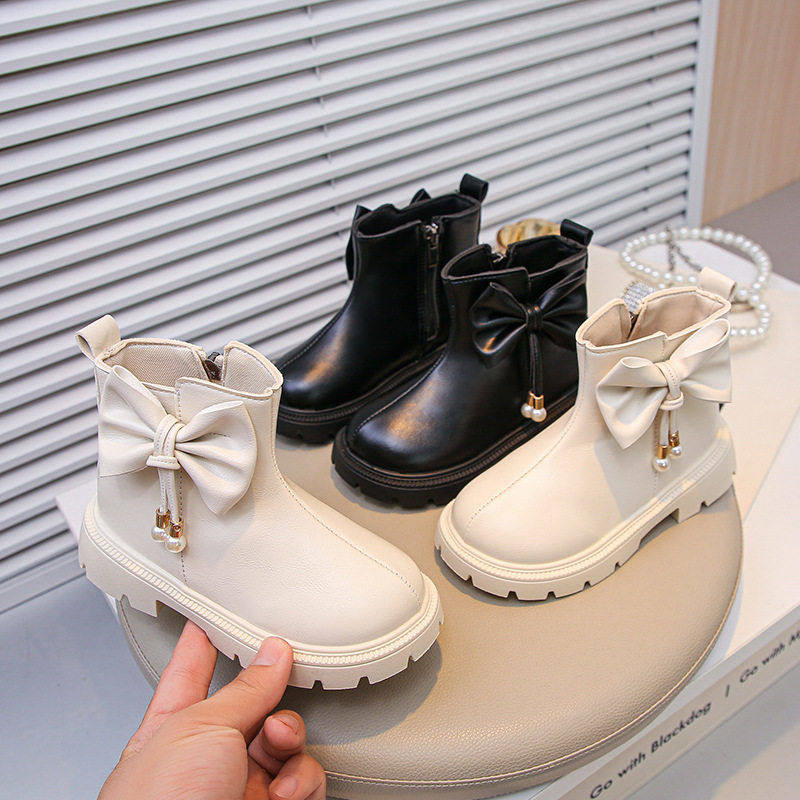 女童马丁靴2025新款秋冬季儿童短靴时尚真皮洋气蝴蝶结公主靴,童鞋/婴儿鞋/亲子鞋,皮靴,淘宝优惠券,粉丝福利购,淘宝优惠卷