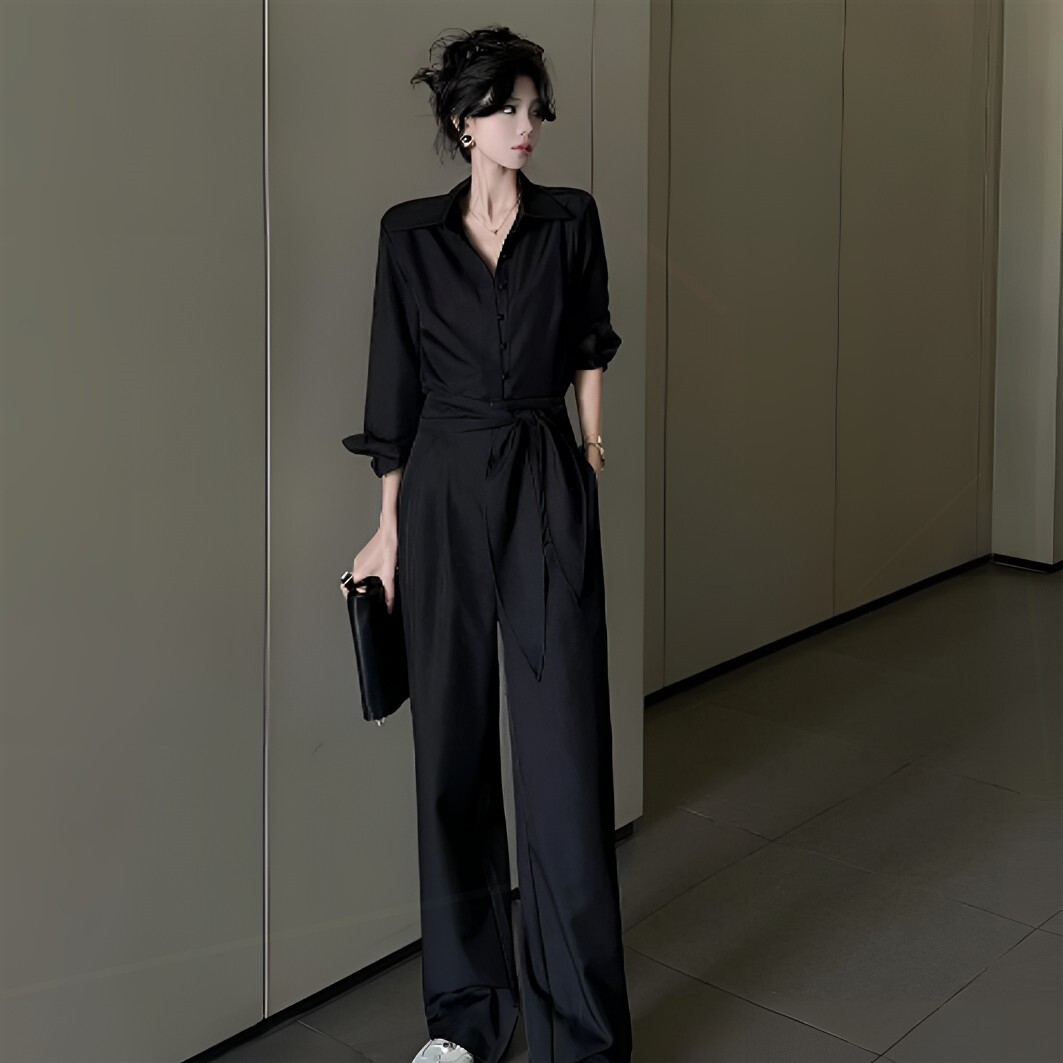 裤裤工作室原创高级感2025秋季新款气质轻奢女装套装高腰显瘦直筒
