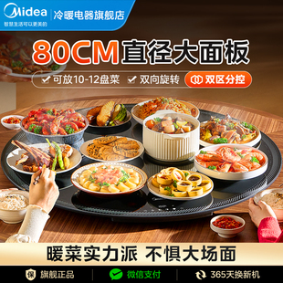 美的暖菜板热菜板家用圆形加热盘餐桌饭菜保温垫多功能保温板神器