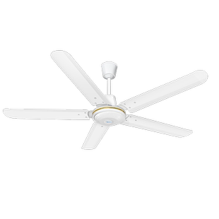 美的吊扇大风力商用铁叶家用客厅餐厅黑色工厂56寸工业吊式电风扇