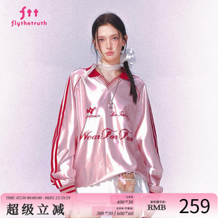 卫衣运动休闲球衣 BJHG不计后果复古撞色POLO衫 女款 秋季 宽松插肩袖