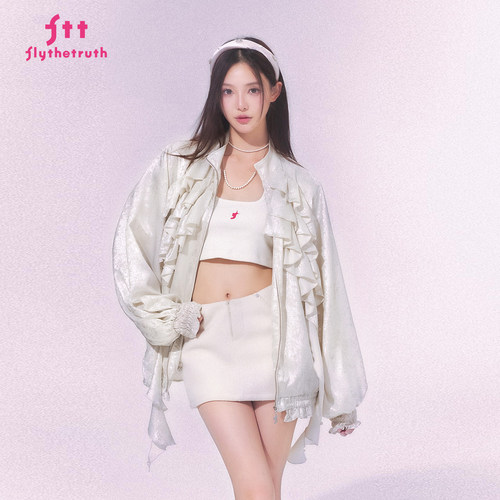 高级感休闲夹克女款春秋飘带外套