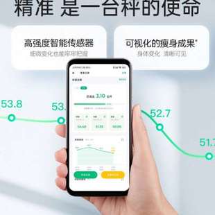 智能电子秤小型体重秤精准测算人体脂减肥家用宿舍耐用 薄荷健康