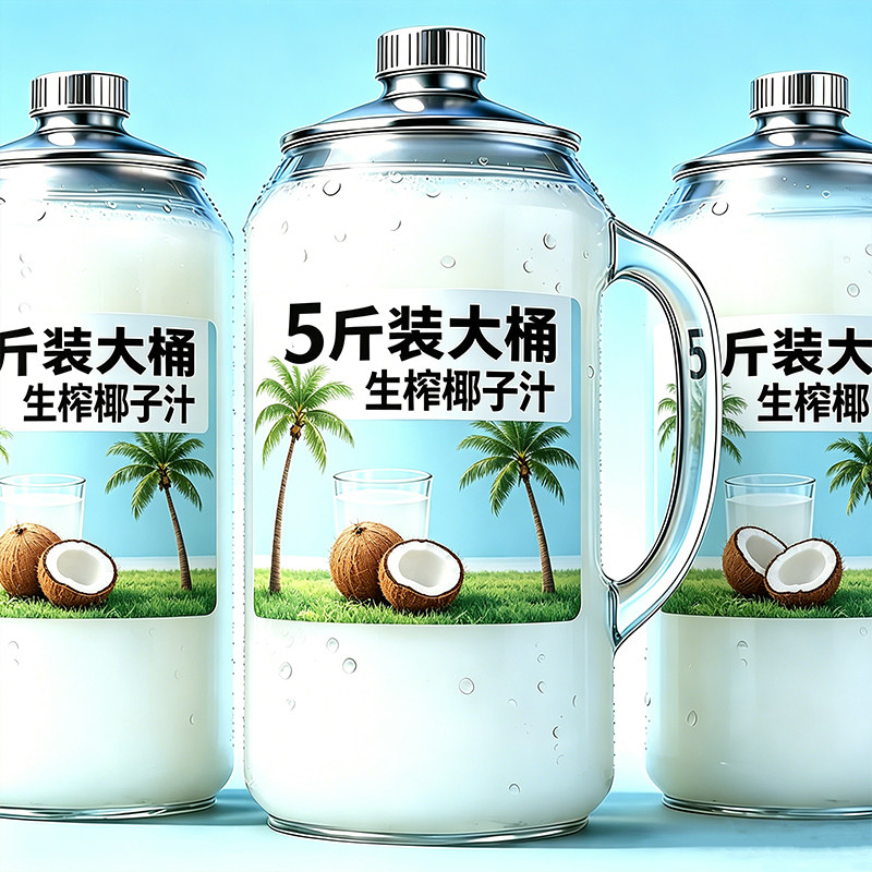 正宗生榨椰子汁1.25L大瓶装鲜椰肉汁风味饮料椰奶厂家直销新日期