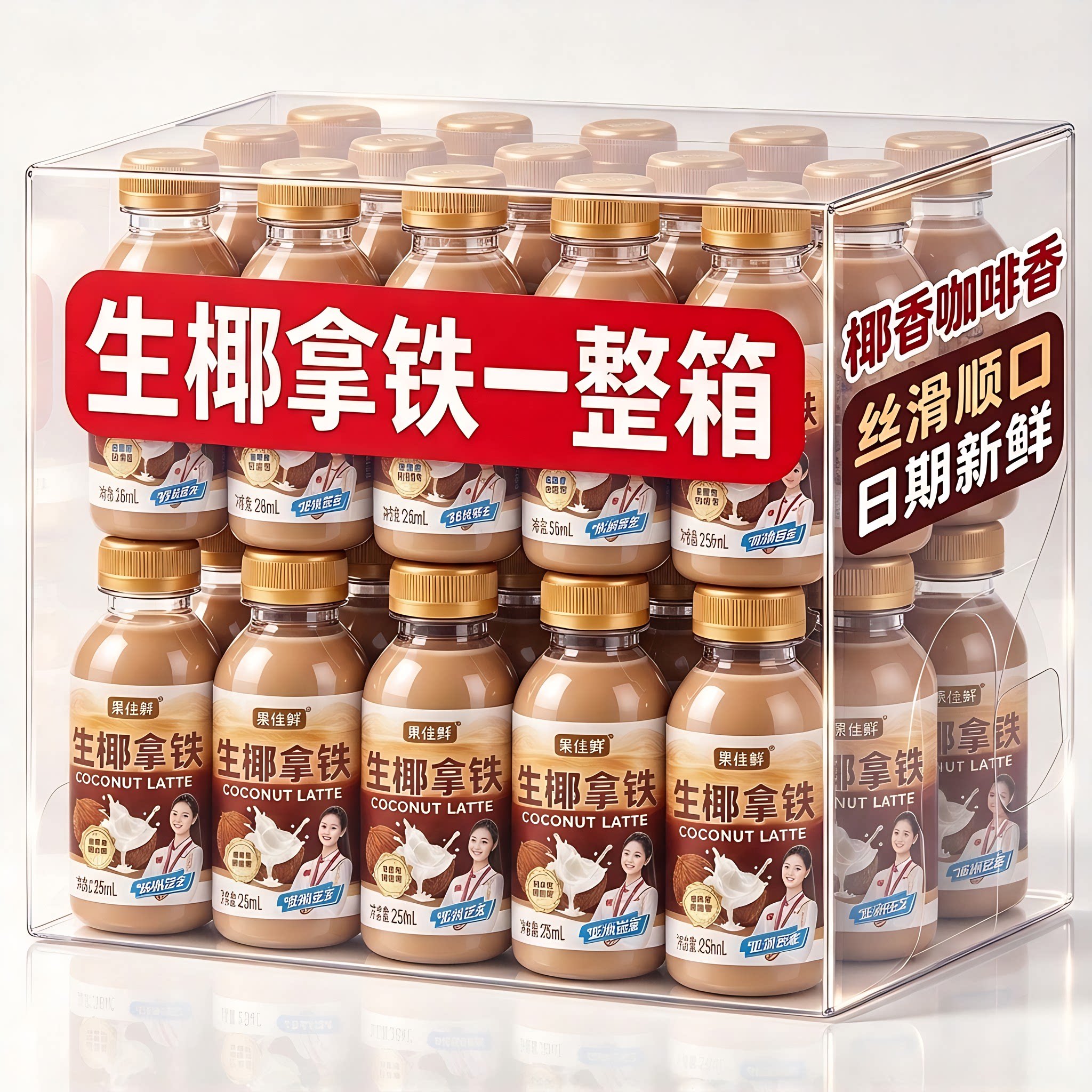 生椰拿铁即饮咖啡258ml*10/20瓶整箱装香浓奶咖口感醇厚解渴饮料
