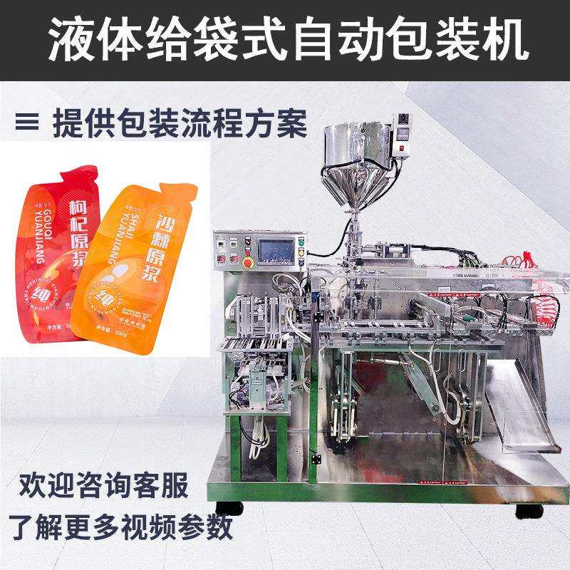 植物饮料果蔬原浆给袋式包装机异型袋水平给袋机沙棘原浆包装机