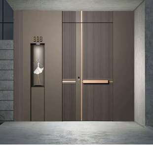 店铺热卖简约风格一门一景精雕铸铝门双色门装甲门防盗门别墅大门