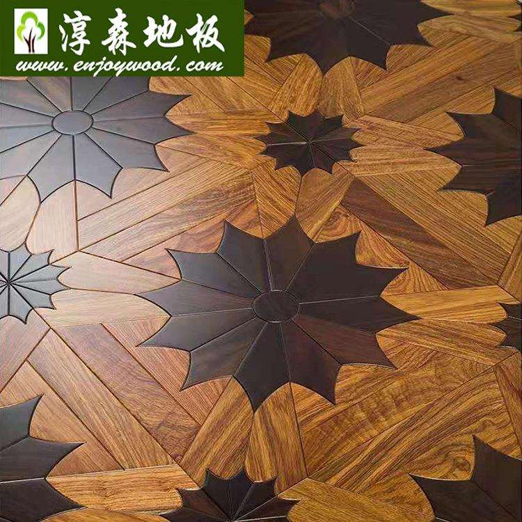 帝宫荷塘月色贝壳艺术拼花木地板多层实木复合拼花木地板