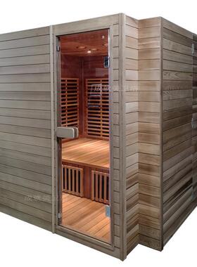 家用汗蒸房香柏木干蒸房远红外光波房现代简约桑拿房可非标saunas