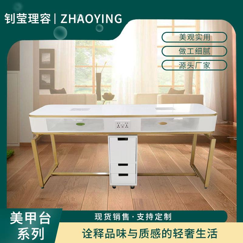 白色简约办公桌家用柜子家居茶几卧室落地木质带抽屉收纳柜子