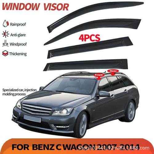 适于奔驰C级标轴旅行版车窗晴雨挡雨板BenzCWAGONWindowvisor
