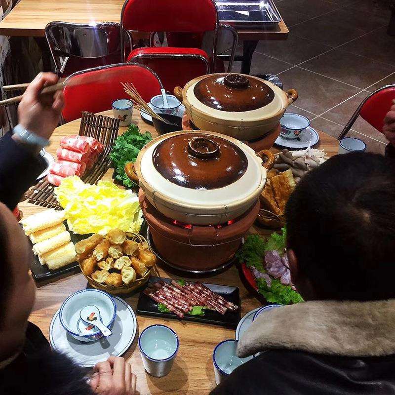 炭炉木炭火锅老式陶土红泥炉户外烧烤取暖小风炉复古商用土灶新品