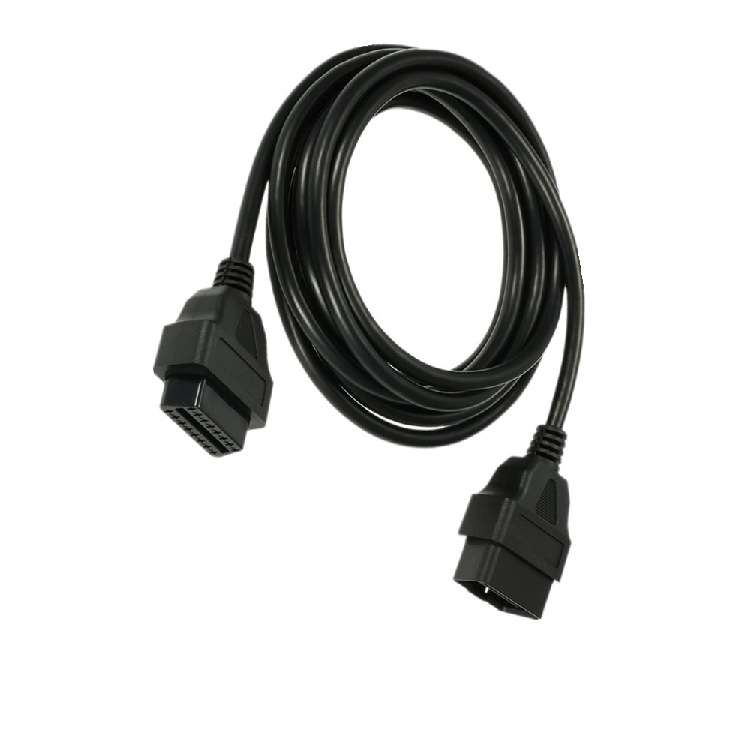 现货汽车OBD转接线5米OBD2 16PIN公对母延长线车载电脑OBD连接线
