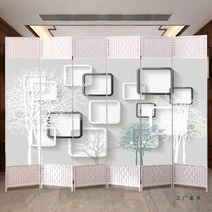 简约现代屏风隔断客厅卧室办公可折叠移动进门玄关实木遮挡墙家用