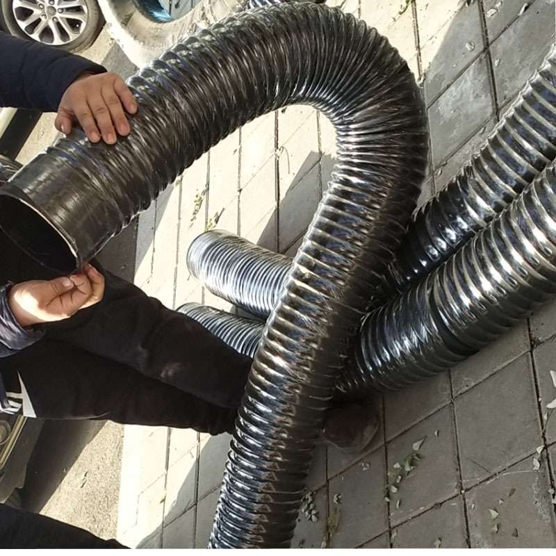 波纹伸缩管橡胶管钢丝骨架除尘橡胶管伸缩 风管动态伸拉胶管