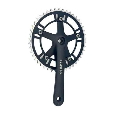 46T铝合金曲柄牙盘山地车折叠车牙盘死飞一体曲柄牙盘