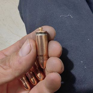 54镀铜真子弹壳子弹吊坠钥匙扣工艺品挂件军迷收藏项链