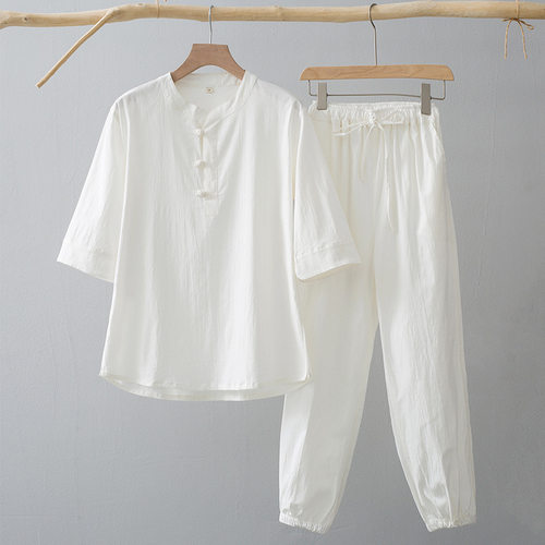 居士修行禅服道服男装高