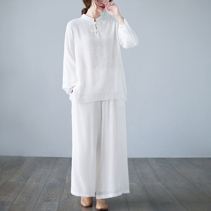 居士服佛系年轻款棉麻汉