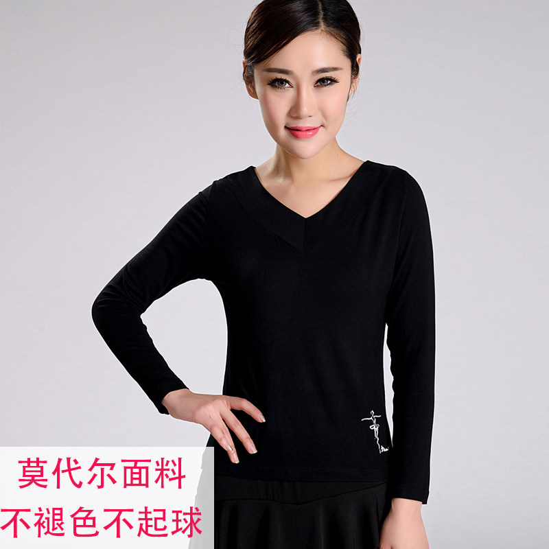 广场舞服装上衣莫代尔新
