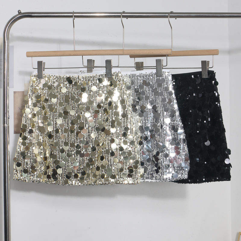 实拍 氛围感重工亮片A字短裙高腰显瘦防走光你内衬包臀半身裙8036,女装/女士精品,半身裙,淘宝优惠券,粉丝福利购,淘宝优惠卷