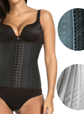 waist trainer塑身衣束腰收腹带Latex暴汗塑腰带25钢骨橡胶束身衣