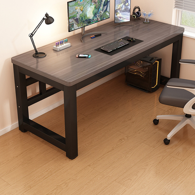 实木电脑桌台式卧室家用电竞桌书桌学生学习桌双人简约办公桌子