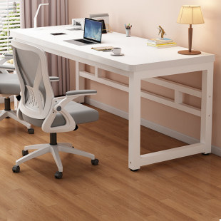 加厚双人电脑桌台式 书桌学生家用学习桌小户型卧室简约现代办公桌