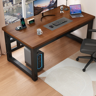 实木电脑桌台式 书桌2.5CM厚学生家用学习桌小户型卧室简易办公桌